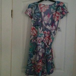 Floral wrap dress